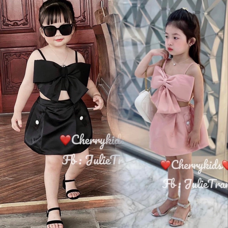 Bộ nơ dây phối cv siêu cưng 3 màu cho bé gái