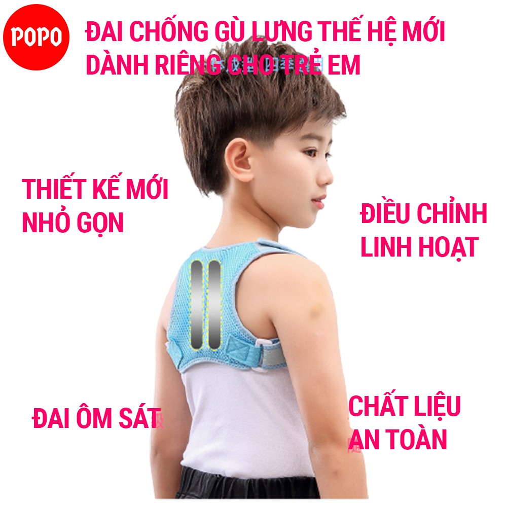 Đai điều chỉnh tư thế lưng cho bé BC13 POPO thoáng khí, thiết kế nhỏ gọn, tiện lợi