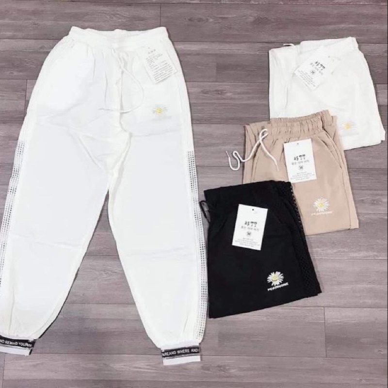 Quần Đũi LILEN dáng bomber  &lt;XẢ LẺ = SỈ &gt; Quần đũi 9 tất trang trí hoa cúc, phối lưới, bo gấu