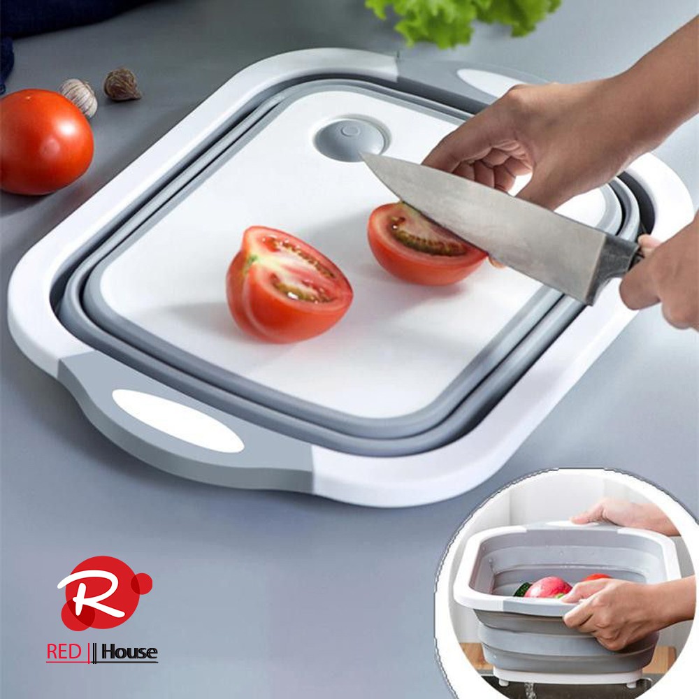 Thớt Nhựa Kèm Thau Gấp Gọn 2IN1 Tiết Kiệm Không Gian Nhà Bếp Dễ Mang Theo