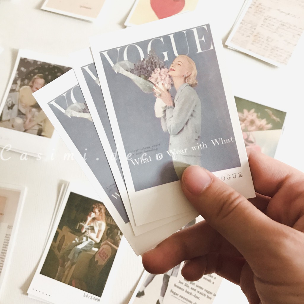 12 bìa ảnh giấy The Moment set C POSTCARD vintage trang trí bàn học, dán tường Casimi Decor