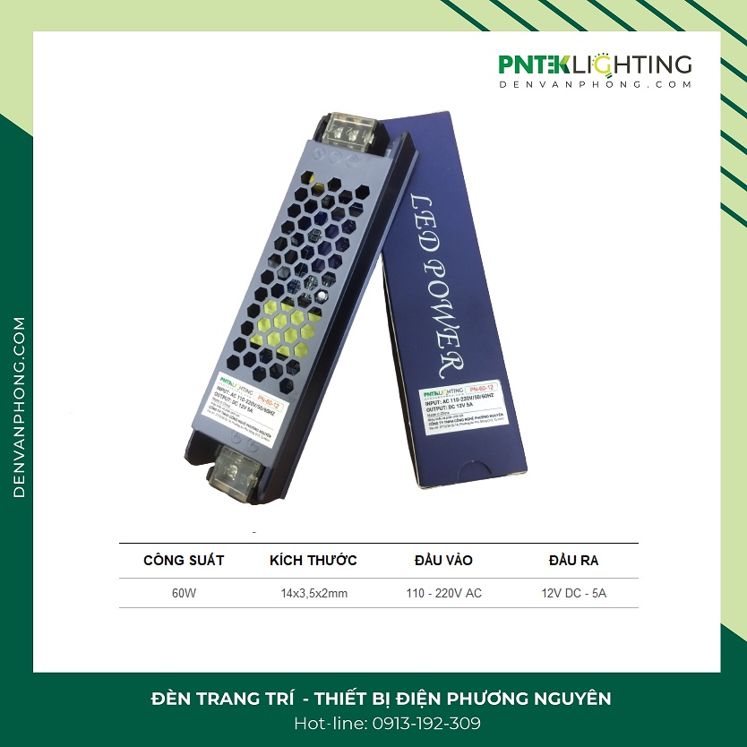 Bộ chuyển đổi nguồn cho đèn led 12VDC 60W 100W 200W 300W 400W
