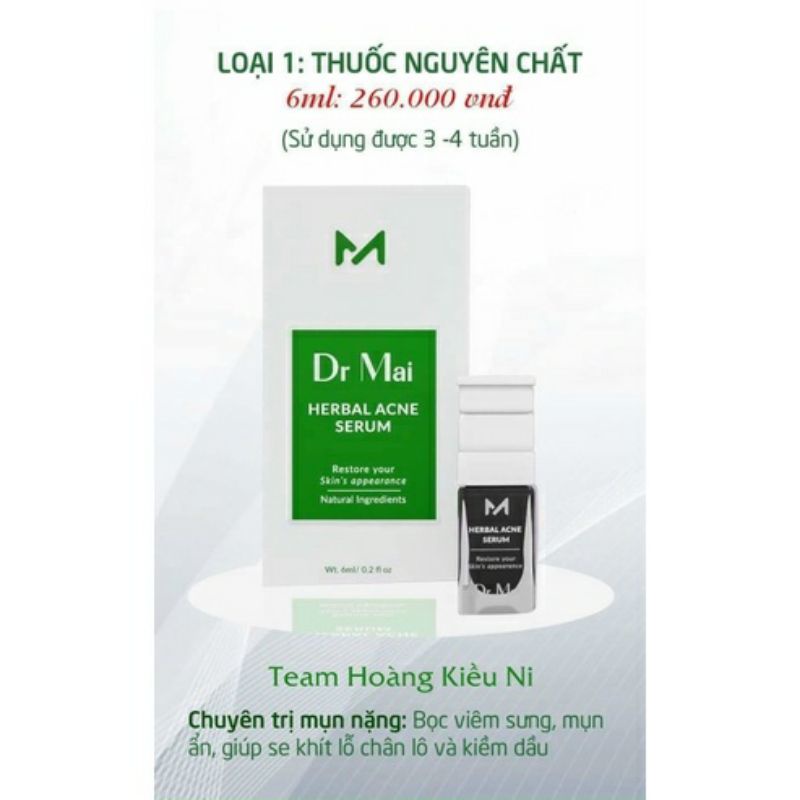 DR Mai Serum nguyên chất 6ml ( Herbal Ance Serum )