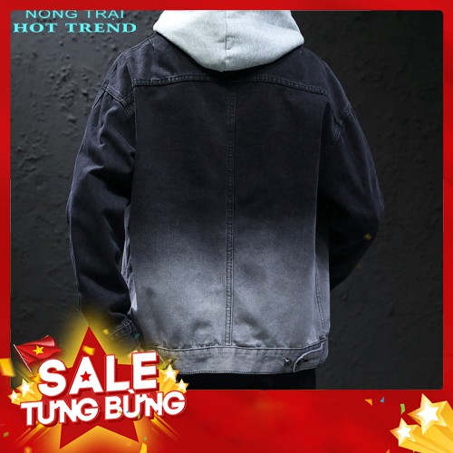 -HÀNG NHẬP KHẨU Áo khoác jean denim nam đen trắng phong cách bụi bặm from rộng Liên hệ mua hàng 084.209.1989