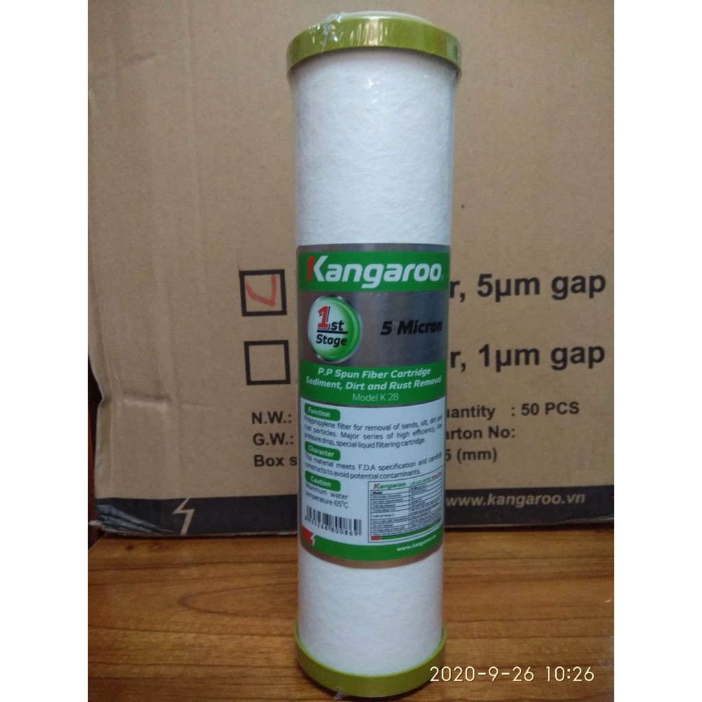 Bộ lõi lọc nước Kangaroo số 123