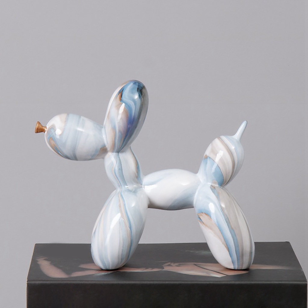 Tượng Cún Bong Bóng Bằng Nhựa Resin Trang Trí Phòng Khách Nghệ Thuật