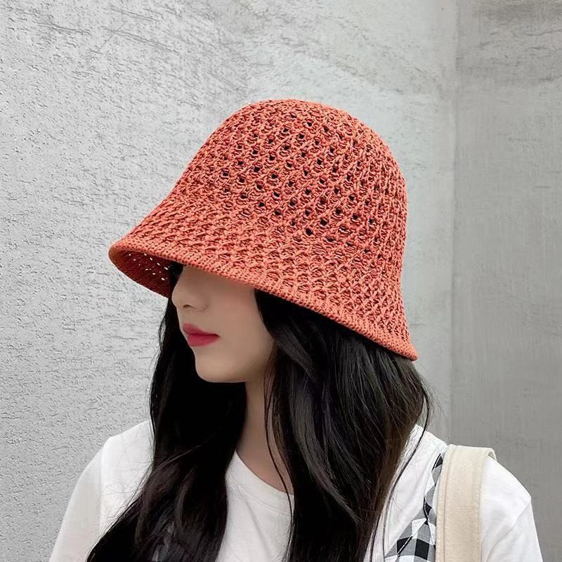 Mũ Bucket Vành Cụp Chất Liệu Đan Cói Đi Biển 456 Nhiều Màu Sắc Ulzzang Form Unisex Nam Nữ - Hazo
