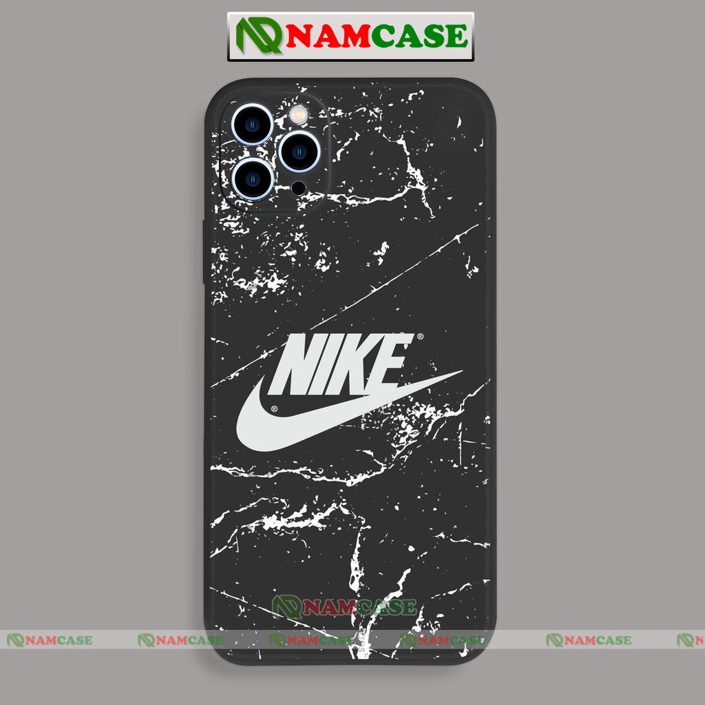 Ốp lưng iPhone Nike cạnh viền vuông silicon mềm dẻo bảo vệ camera cho iphone 6/6s/7/8/X/XS/XR/11/12/13 Pro Plus