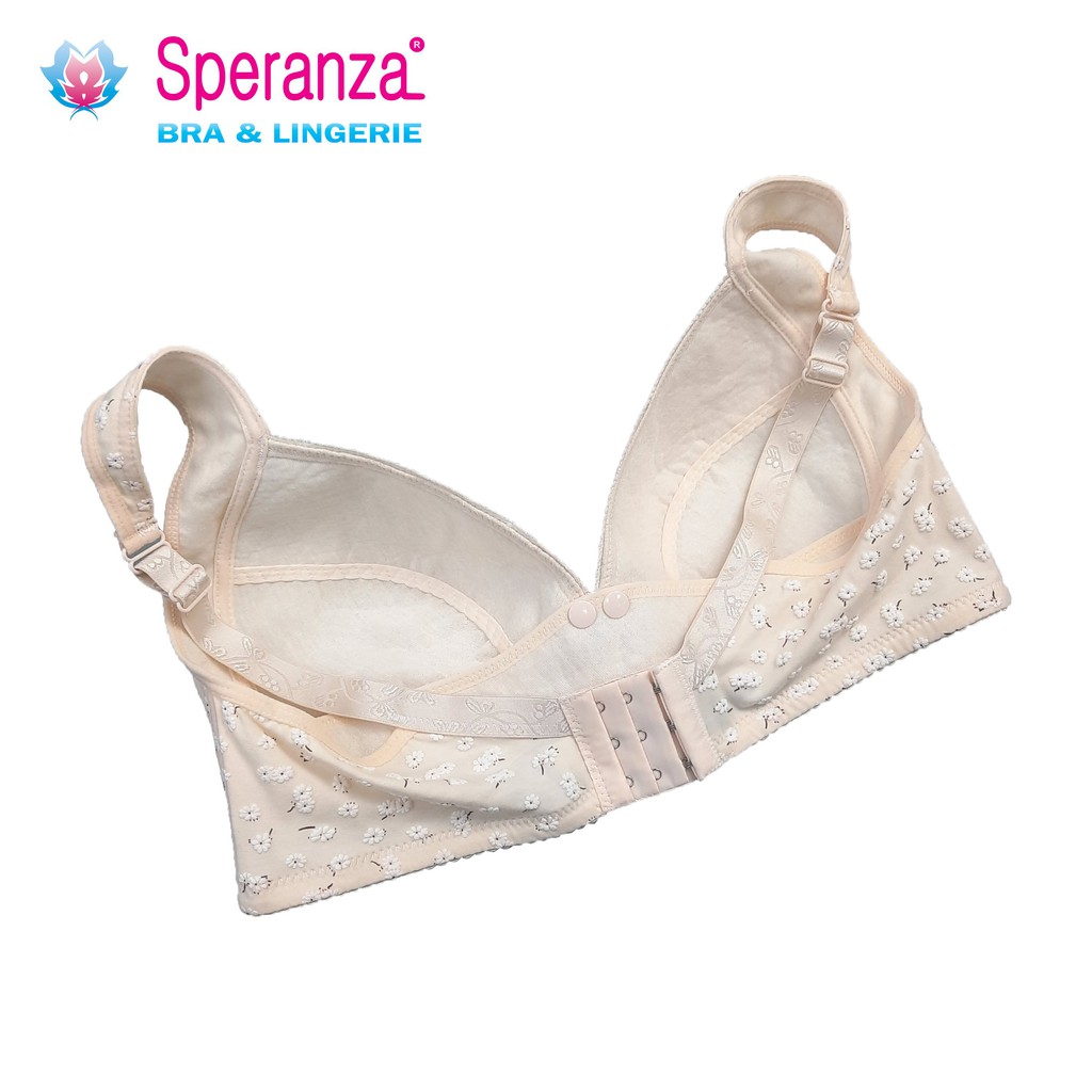 Áo Ngực Bầu Cho Bé Bú Speranza, vải Cotton in Hoa Cúc Dễ Thương Không Gọng Cao Cấp SPAB222SH