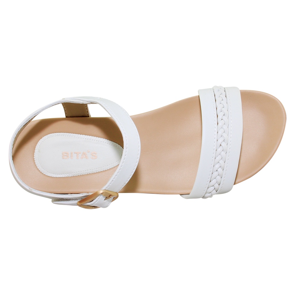 GIÀY SANDAL QUAI HẬU ĐẾ BẰNG QUAI NGANG NỮ BITA'S SYN.259 (ĐEN + HỒNG + TRẮNG) - BITAS
