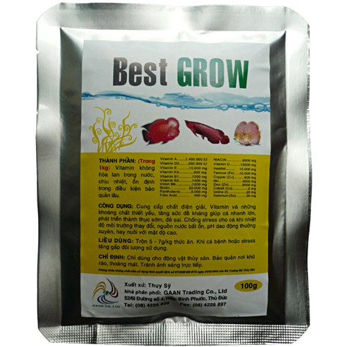 Vitamin Best GROW ( Trộn Tôm - Tim )