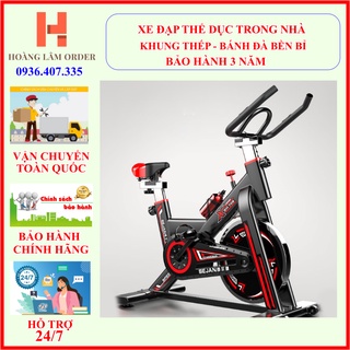 [HÀNG NHẬP KHẨU] Xe đạp tập thể dục trong nhà, khung thép không rỉ mạnh mẽ bền bỉ T366