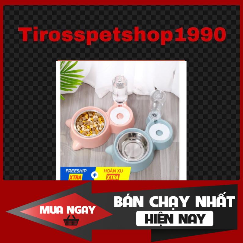 [❌GIÁ SỈ❌] Bắt ăn đôi cao cấp tự động cho chó mèo_ Bát ăn đôi kèm bình nước cho chó mèo_ Bát ăn đôi cho chó mèo 0 ❤️