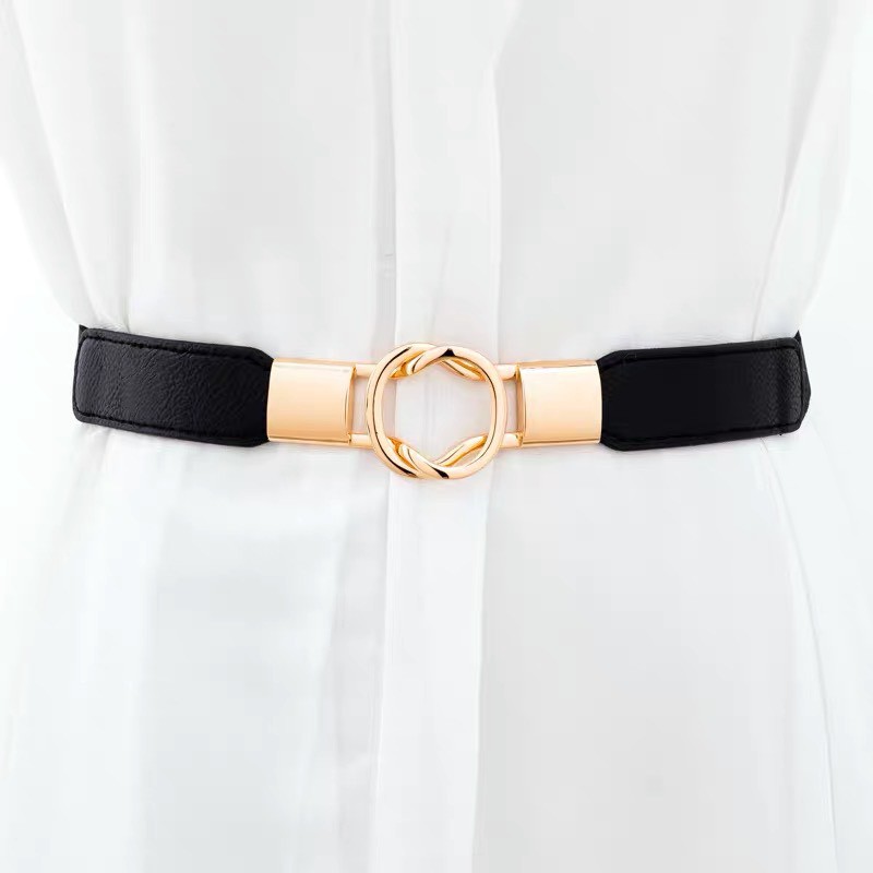 Đai váy áo vest sơ mi 2.5cm simsimvintage ĐV002 Mặt vàng xoắn dây nịt váy đầm sơ mi nữ chun co dãn sang chảnh