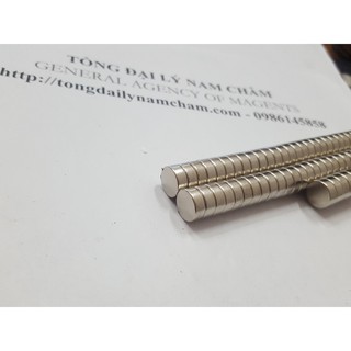 Nam châm viên trắng đất hiếm 10x4mm
