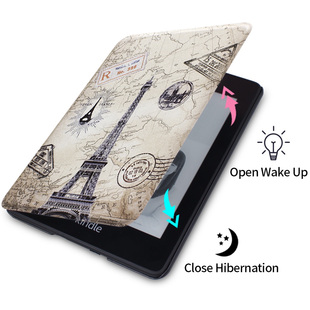 Ốp Điện Thoại Da PU Họa Tiết Hoạt Hình Cho Kindle Paperwhite 2 3 4 Basic 10th Generation 6inch 2018 2019 11th 6.8"
