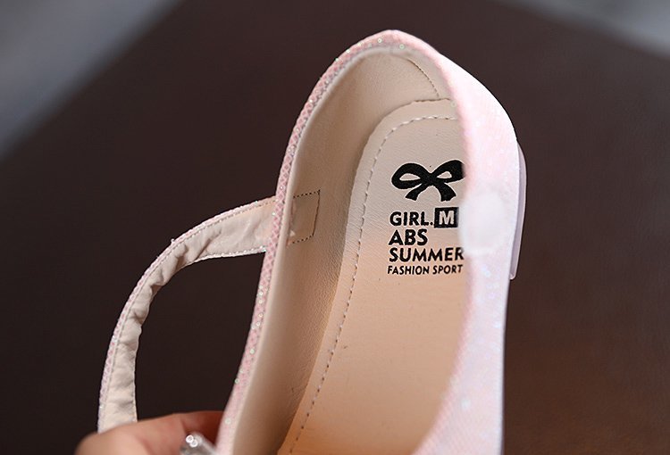 Giày Búp Bê Đế Mềm Chống Trượt Đính Nơ Lấp Lánh Xinh Xắn Cho Bé Gái 2-6 Tuổi