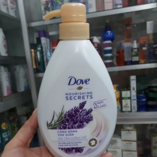 Sữa tắm căng bóng thư giãn Dove SECRETS 530g,hương hoa oải hương