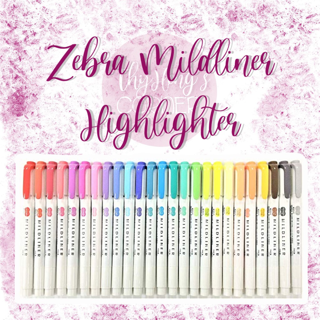 Bút Highlight Zebra Mildliner (HAI ĐẦU) - BÁN LẺ (Phần 2)