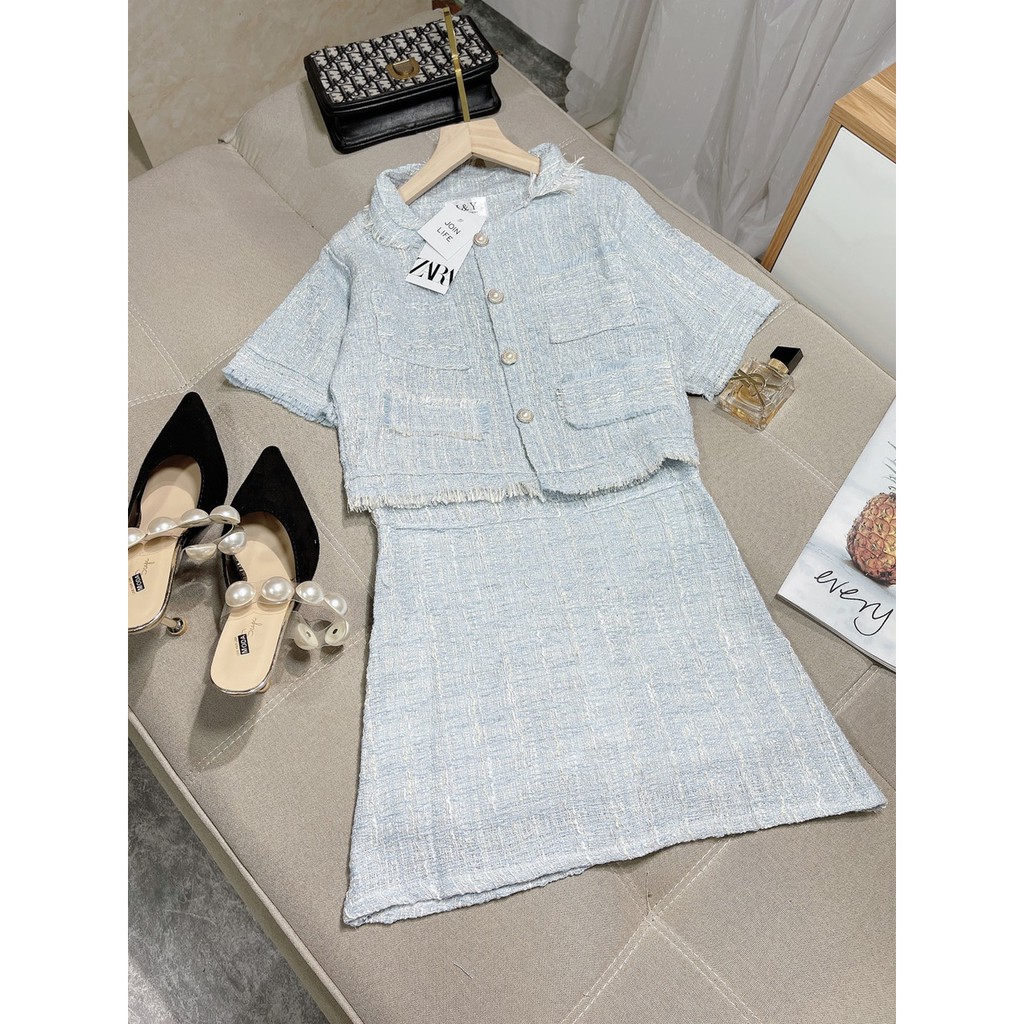 Set Dạ Cúc Ngọc Túi Ngực Chân Váy | BigBuy360 - bigbuy360.vn