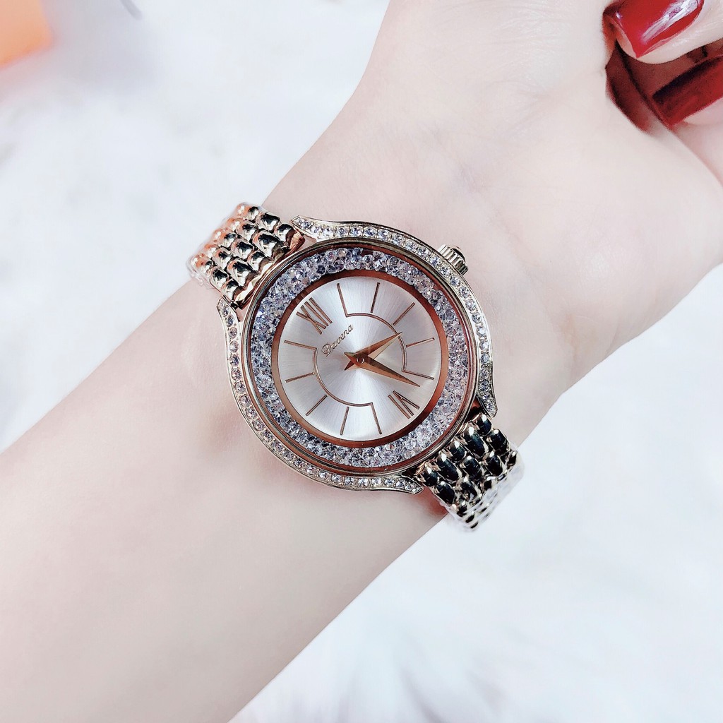 Đồng Hồ Nữ Davena 61666 Gold Mặt Đá 32mm Chính Hãng
