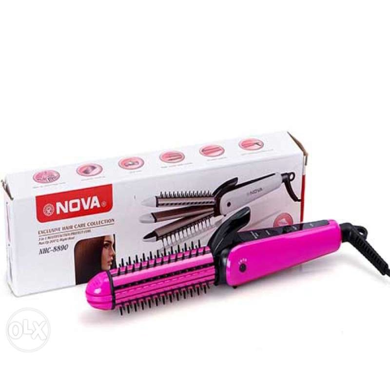 Lược điện Nova 3 in 1 ( hàng loại 1) NHC- 8890 + TẶNG GƯƠNG TRANG ĐIỂM