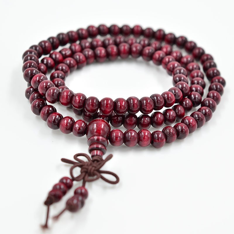 Vòng gỗ tràng hạt 108 viên 6 ly vòng tay đa năng trang trí ô tô tượng phật phong thủy | BigBuy360 - bigbuy360.vn