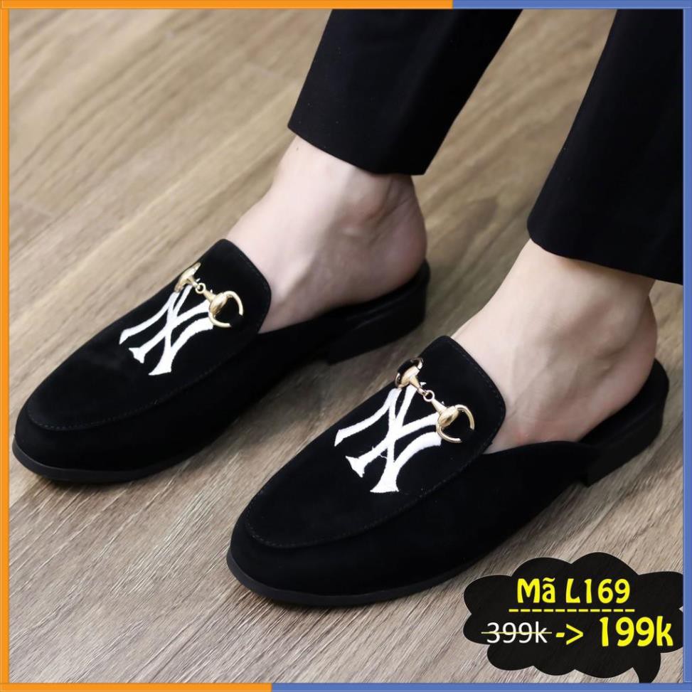 FRESSHIP Giày Sục Nam Làm Bằng Nhung Mềm Mại - Đế Cao Su Non - Màu Đen - Mã L169 - Hàng Việt Nam | BigBuy360 - bigbuy360.vn
