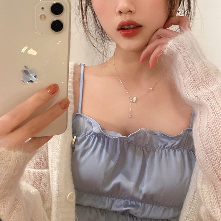Vòng cổ AHELLOGIRL mặt bướm phong cách Hàn Quốc sang trọng