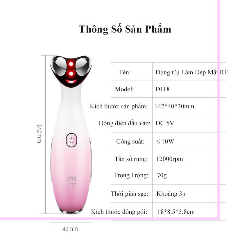 Máy Massage Mắt  Cao Cấp và Làm Đẹp Môi Ion RF Tần Số Vô Tuyến Thế Hệ Mới 2020 Giảm Mỏi Mắt - Loại Bỏ Quầng Thâm