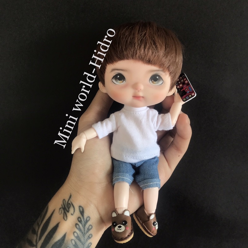 Điện thoại mini tí hon mô hình dùng trang trí nhà búp bê tỉ lệ 1/8, 1/12