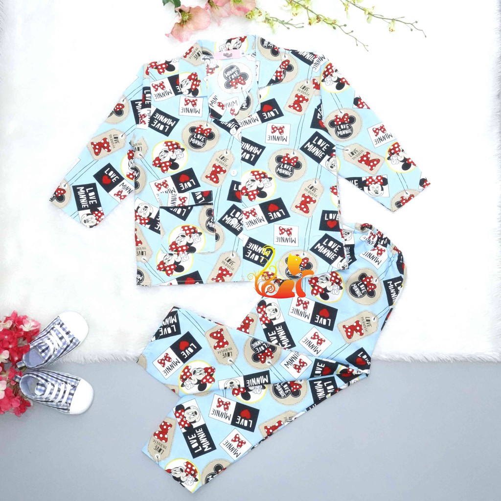 Đồ Bộ Mặc Nhà &quot;Mít Ki nơ bi&quot; Pijama Kate Thái Quần Dài - Cho Bé 16-42kg.