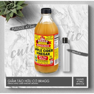 GIẤM TÁO BRAGG ORGANIC RAW APPLE CIDER VINEGAR Chai 473ml