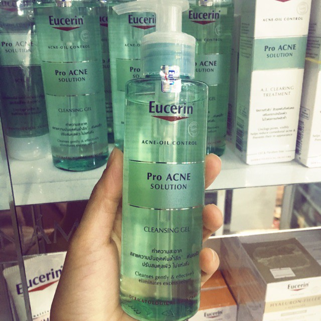 Gel rửa mặt Eucerin ProAcne Solution Cleansing Gel Eucerin cho da dầu, mụn