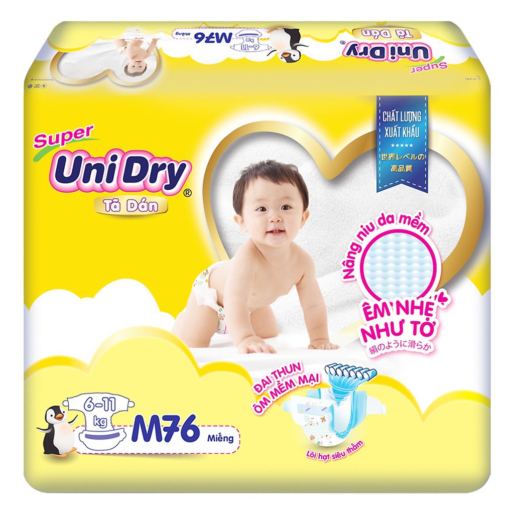 TÃ DÁN UNIDRY MẪU MỚI CAO CẤP M76 (76 MIẾNG)
