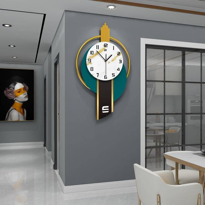 Đồng hồ treo tường trang trí nghệ thuật trang trí phòng khách Văn phòng đồng hồ trang trí treo tường phong cách châu Âu Đồng hồ im lặng kỹ thuật số