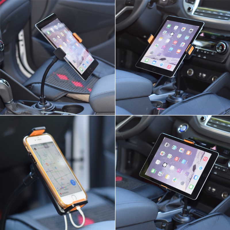Giá Đỡ Điện Thoại / Máy Tính Bảng Màu Đen Siêu Bền Tiện Dụng Cho Xe Hơi