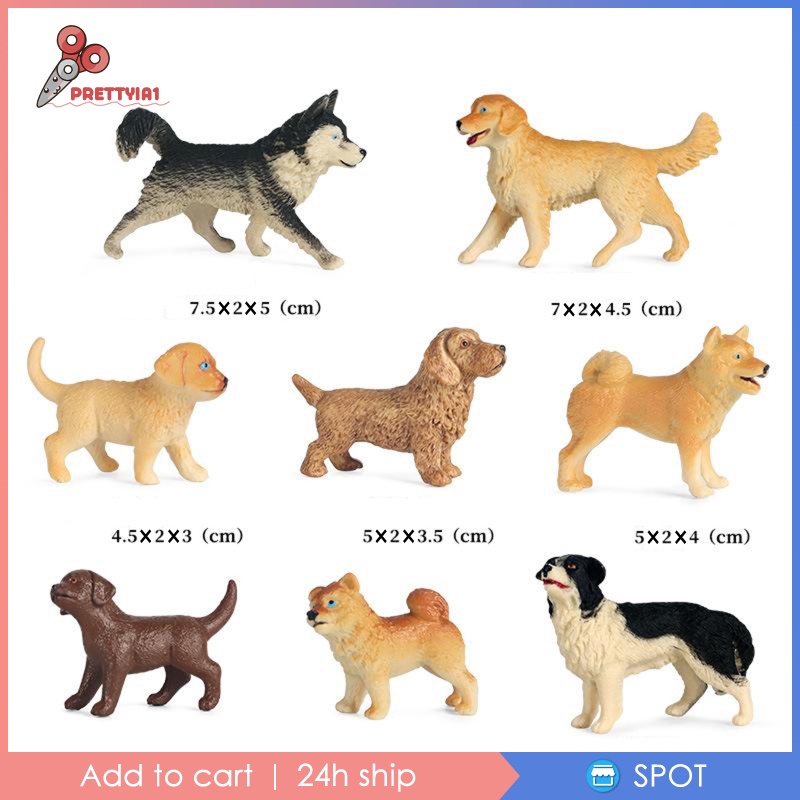 Set 8 Mô Hình Chú Chó Mini Dùng Trang Trí Nhà Cửa