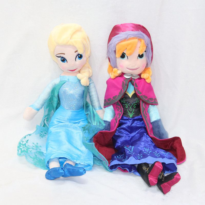 Búp bê nhồi bông hình công chúa Anna Elsa 50/ 40 cm dễ thương