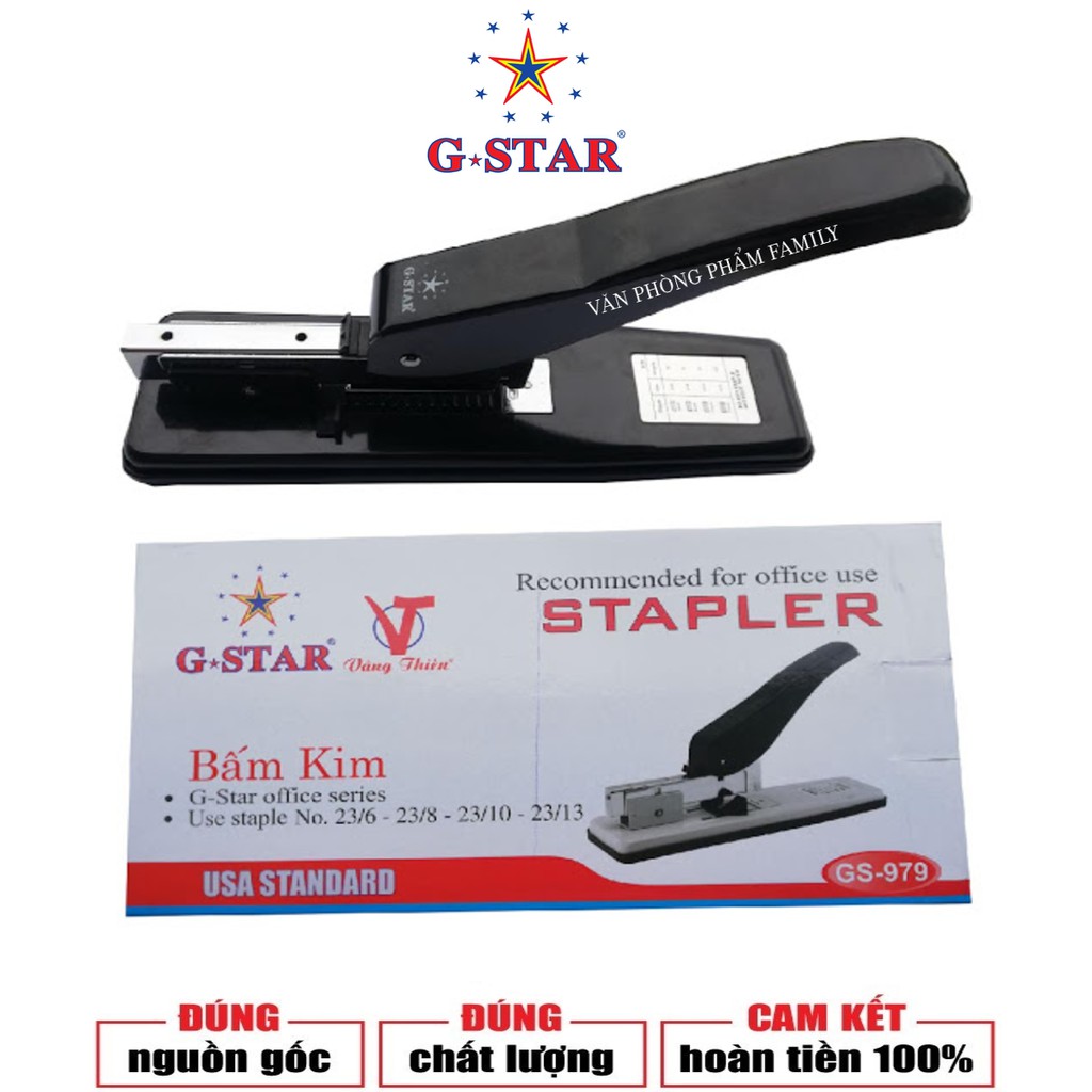 Bấm Kim Trung Số 3 Gstar GS-979 ( Dùng Kim 23/6,23/8,23/10,23/13 )