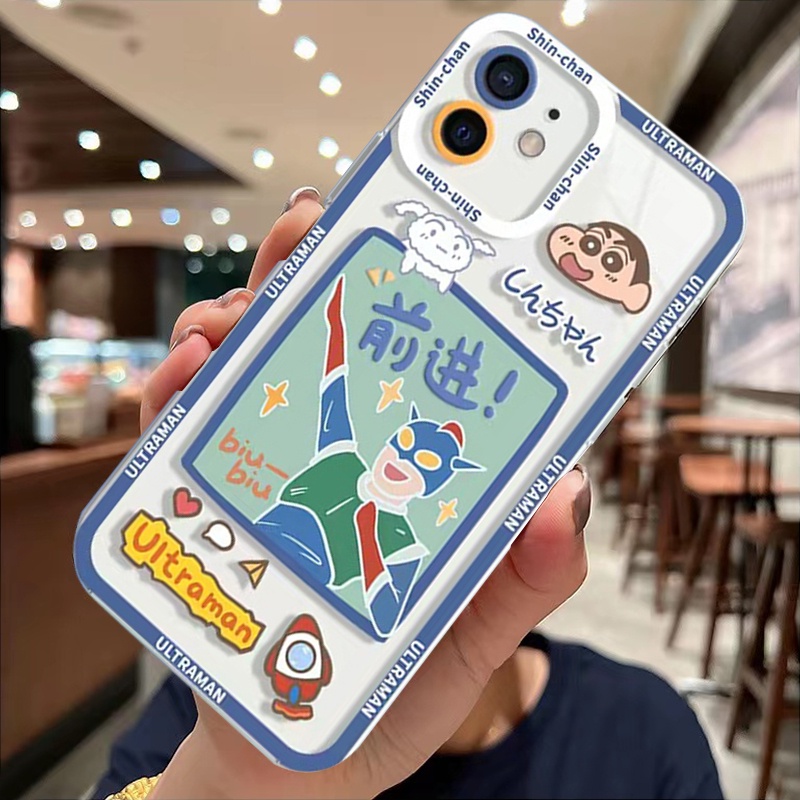 Ốp Điện Thoại Silicon Trong Suốt In Hình Ultraman Cho IPhone 13 12 11 Pro MAX Mini 6 6s 7 8 Plus X XS MAX XR