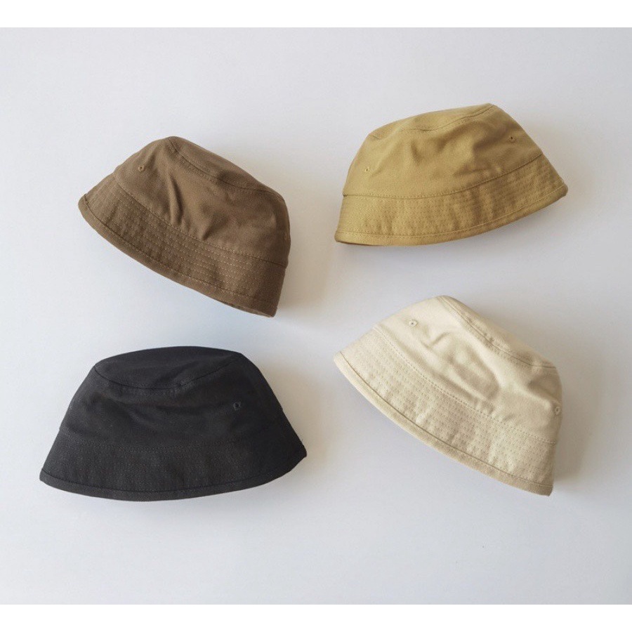 Mũ Bucket Trơn Cho Bé Vành Tròn Phong Cách Hàn Quốc MU00