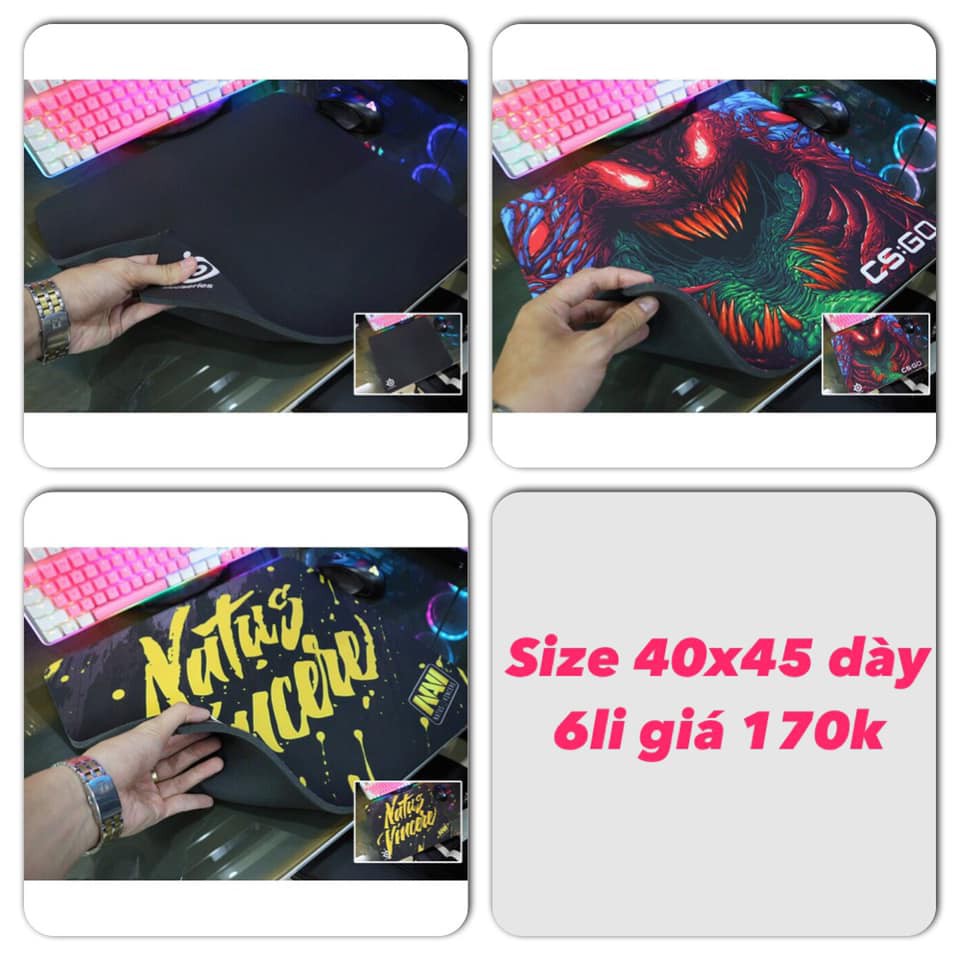 Pad chuột 40x45 dày 6li (được chọn mẫu)