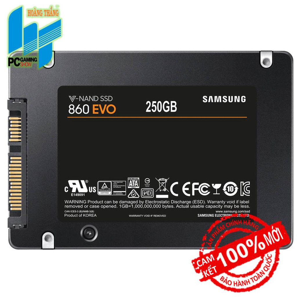 [Mã ELMS05 giảm 5% đơn 300k]Ổ cứng SSD Samsung 860 EVO 250GB 2.5 inch