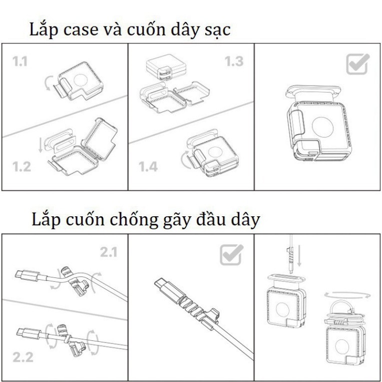 F1 Ốp bọc kiểm soát an ninh sạc Macbook đa năng 3 trong 1 kèm bộ cuốn bảo vệ chống đứt gãy đầu dây sạc 35 1