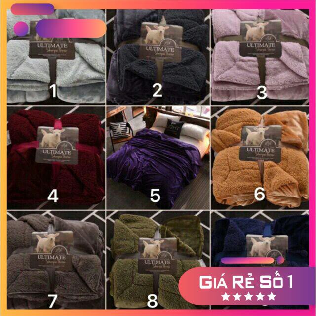 [ SIÊU KHUYẾN MẠI ] [Giá sock]CHĂN LÔNG CỪU ZAZA LOẠI DÀY DẬP 3D PHIÊN BẢN MỚI 2017.