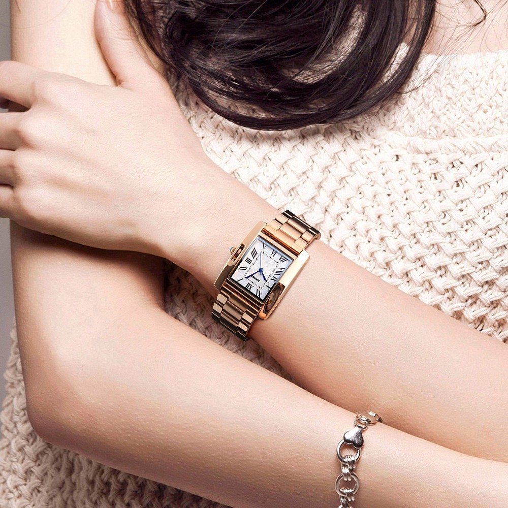 [ xả kho ] ĐỒNG HỒ NỮ LUXURY SKMEI 1284, DÂY THÉP CAO CẤP