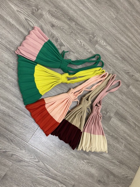 Túi len quạt vintage dập ly (video, ảnh thật)