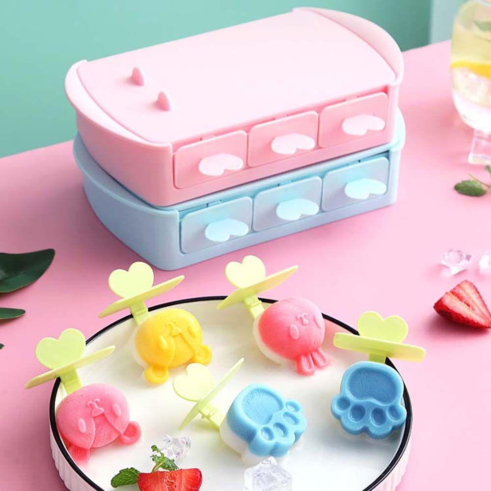 YIYU Khuôn Làm Kem Que Có Nắp Đậy Sáng Tạo Cho Nhà Bếp