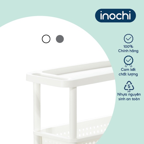 Kệ di động 4 tầng Inochi- Tokyo màu Trắng/Ghi | BigBuy360 - bigbuy360.vn